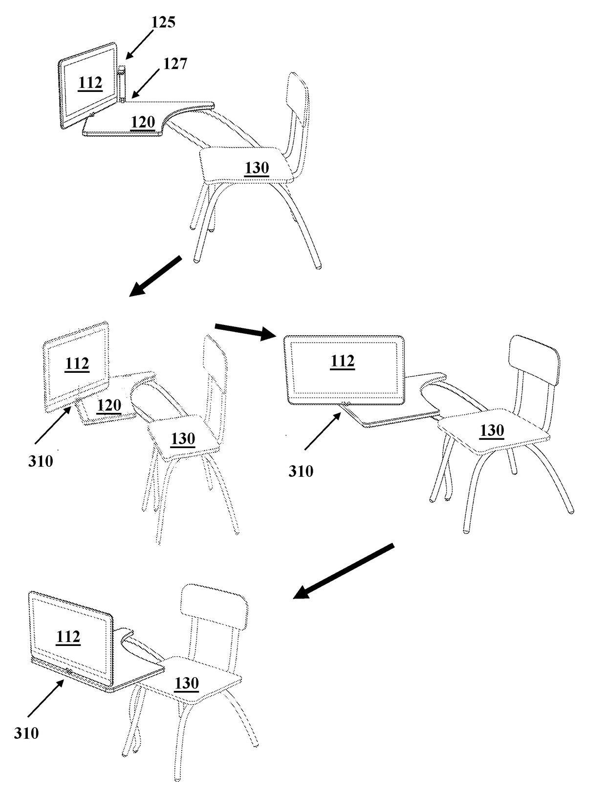 Interactive learning desk with document camera