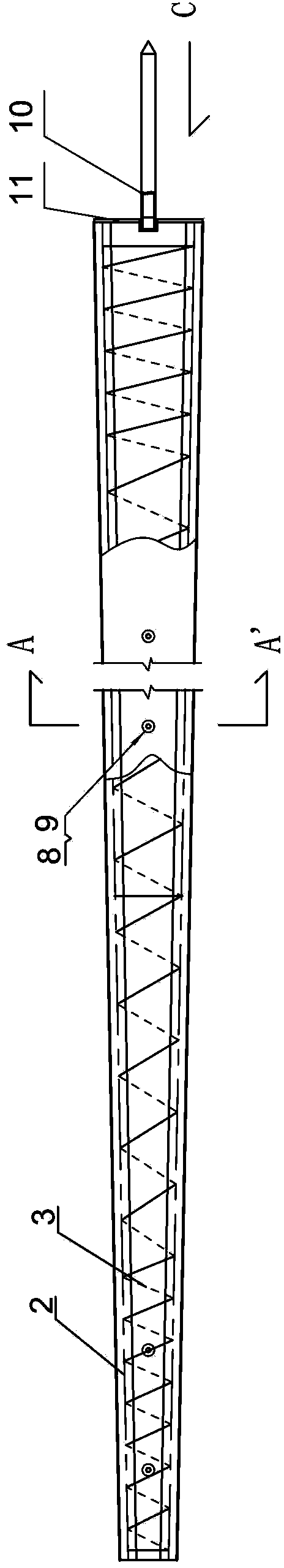 Concrete pole with grounding integration function