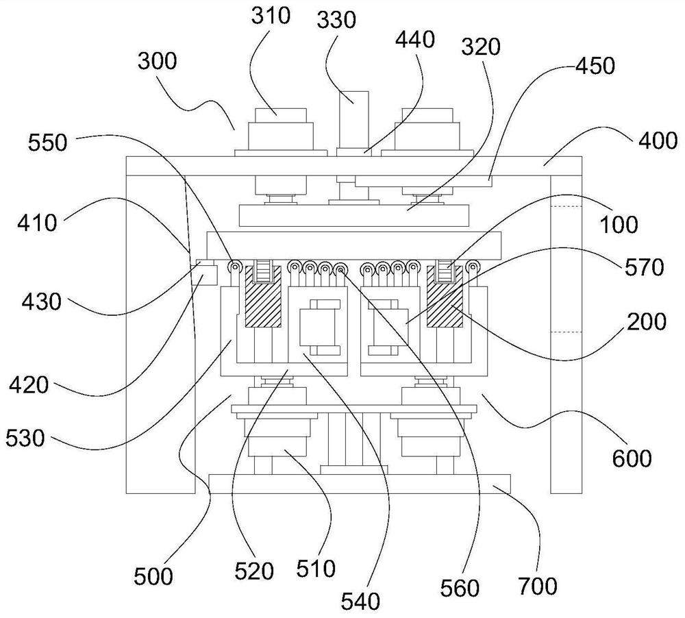 Detection and adjustment integrated device for aluminum ingot block production