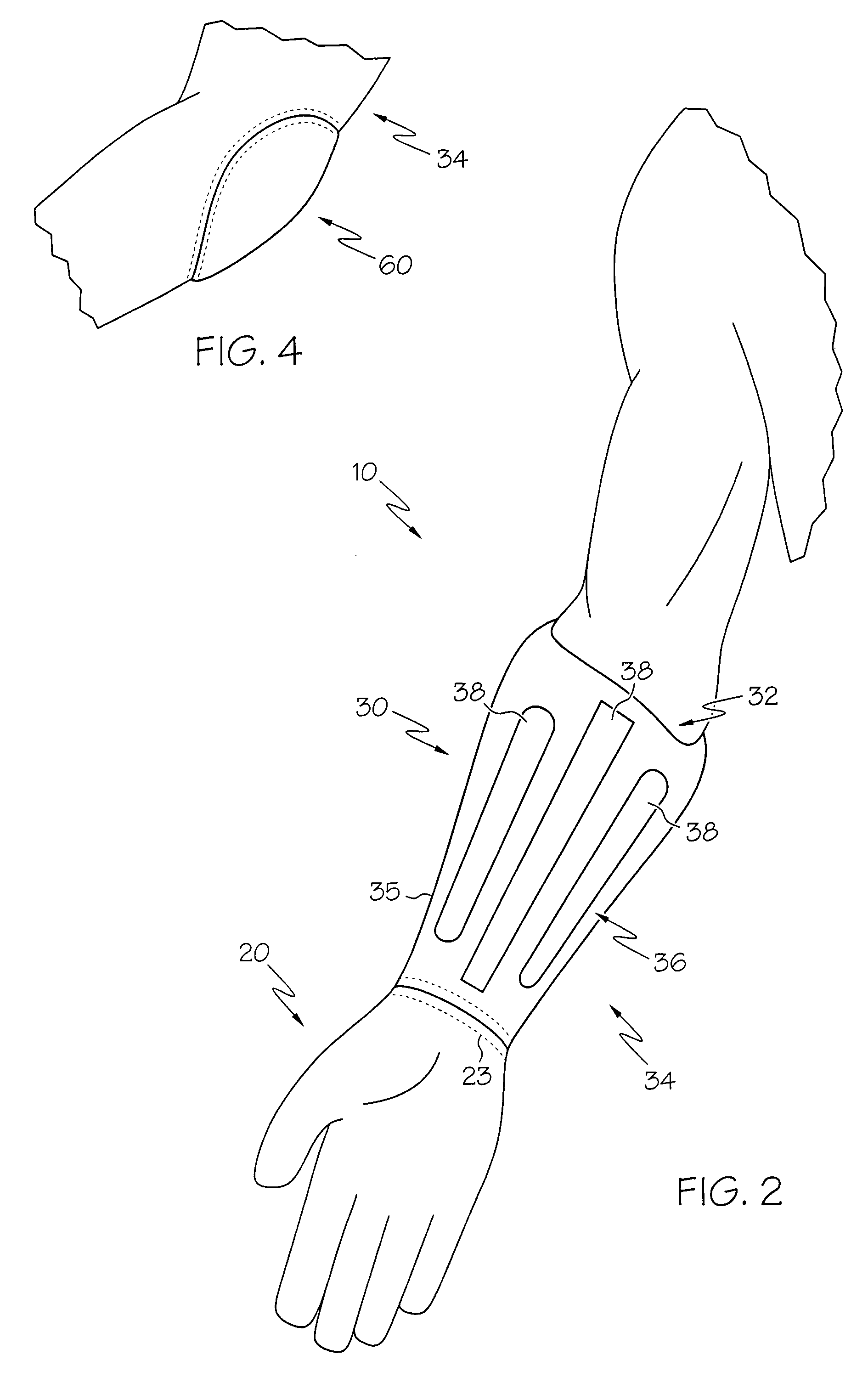 Device for the hand and forearm of the user