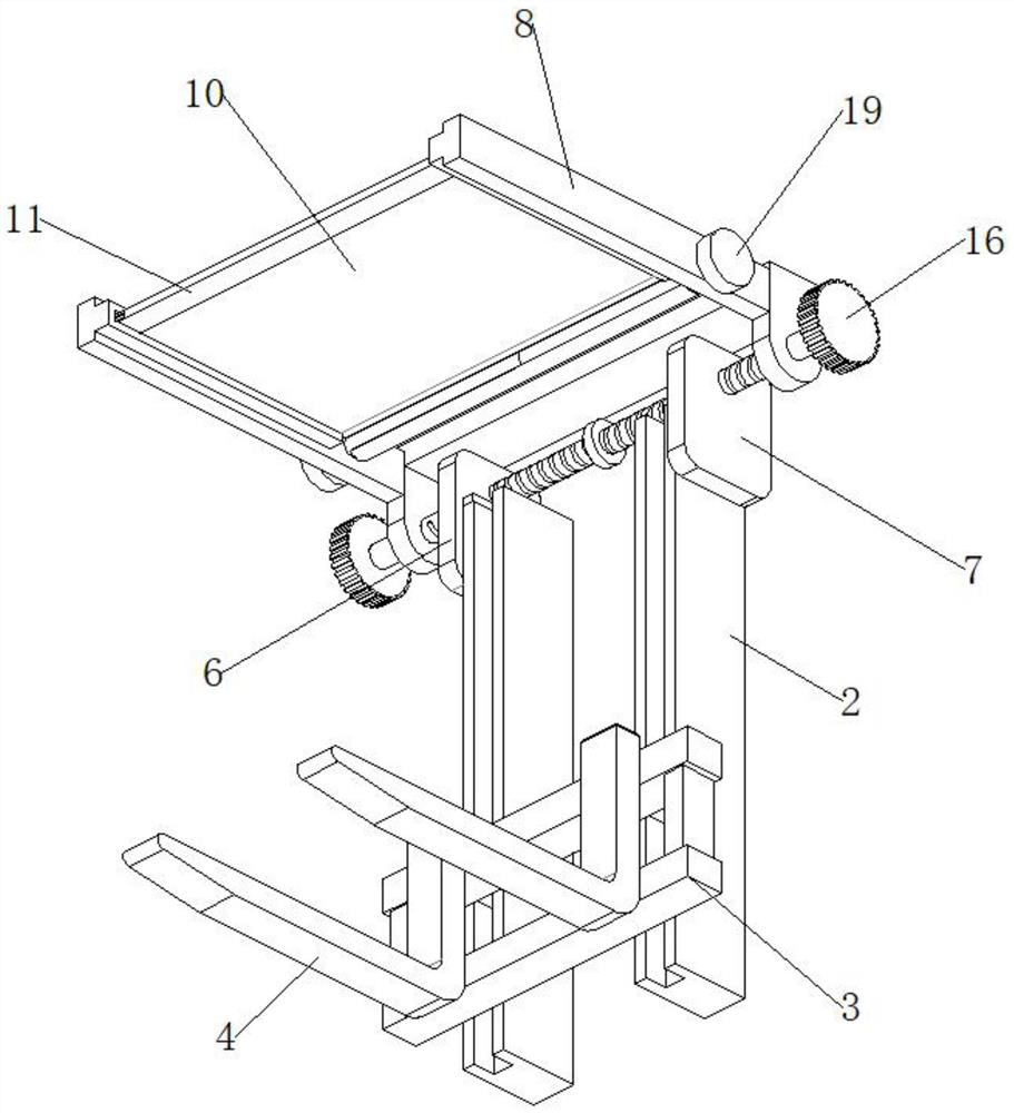 Shielding device for forklift and forklift