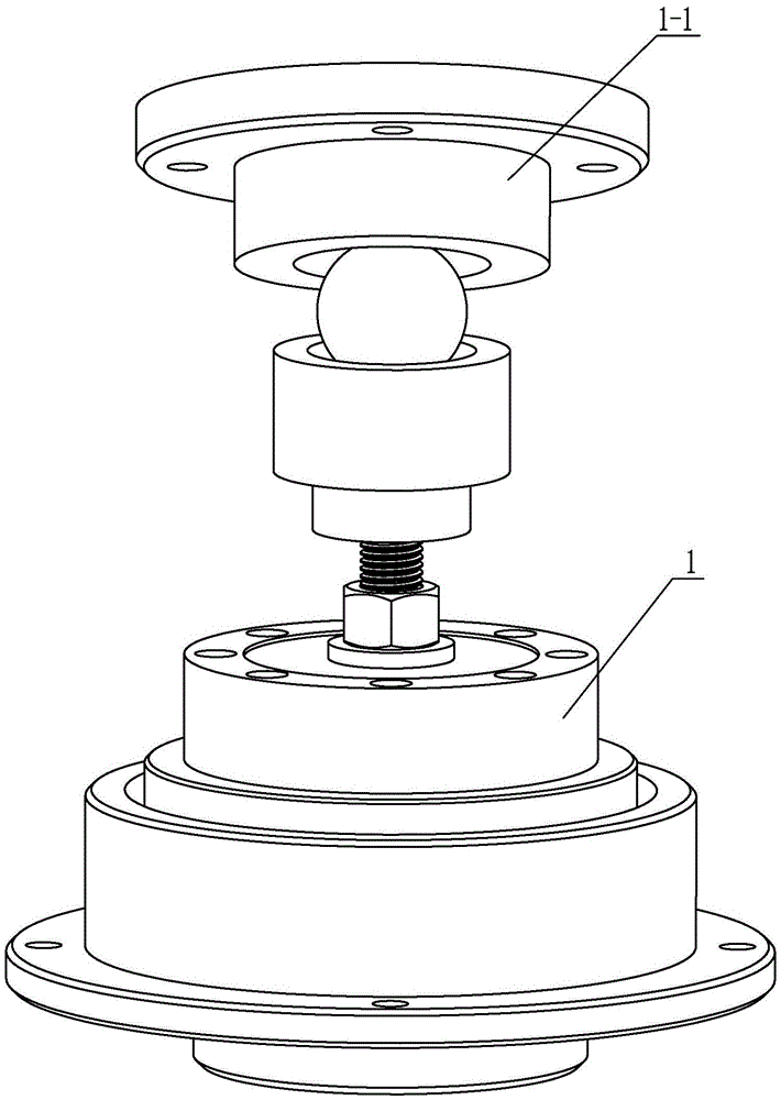Supporting device combining ball socket, column socket and plane in centroid measurement