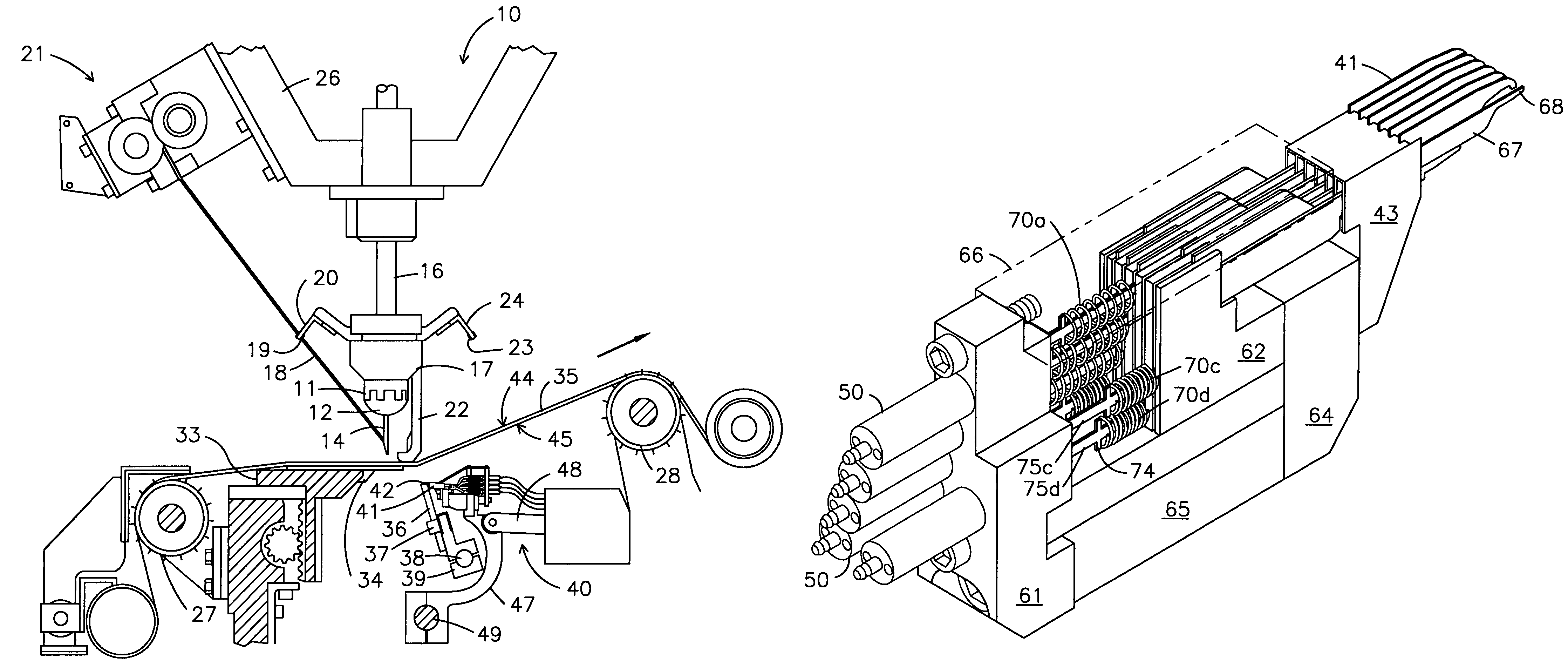 Gate apparatus for tufting loop and cut pile stitches