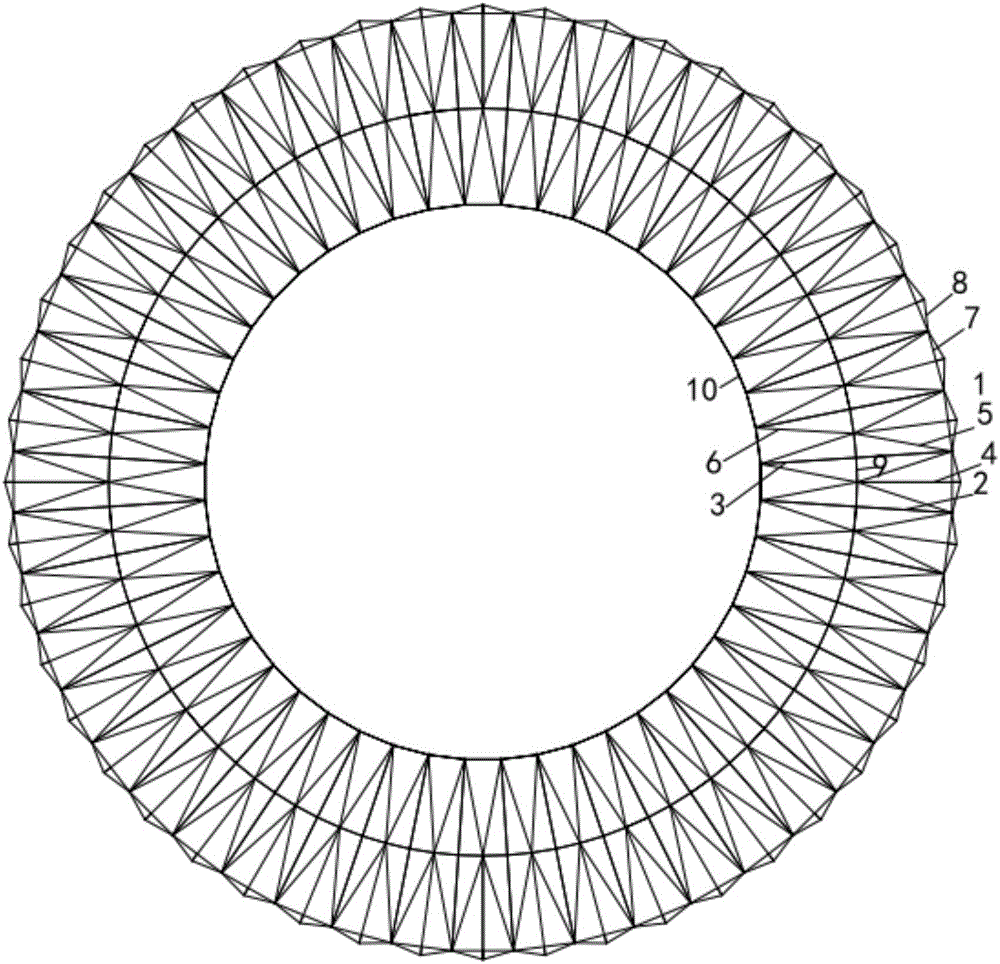 Diamond-type cable dome structure