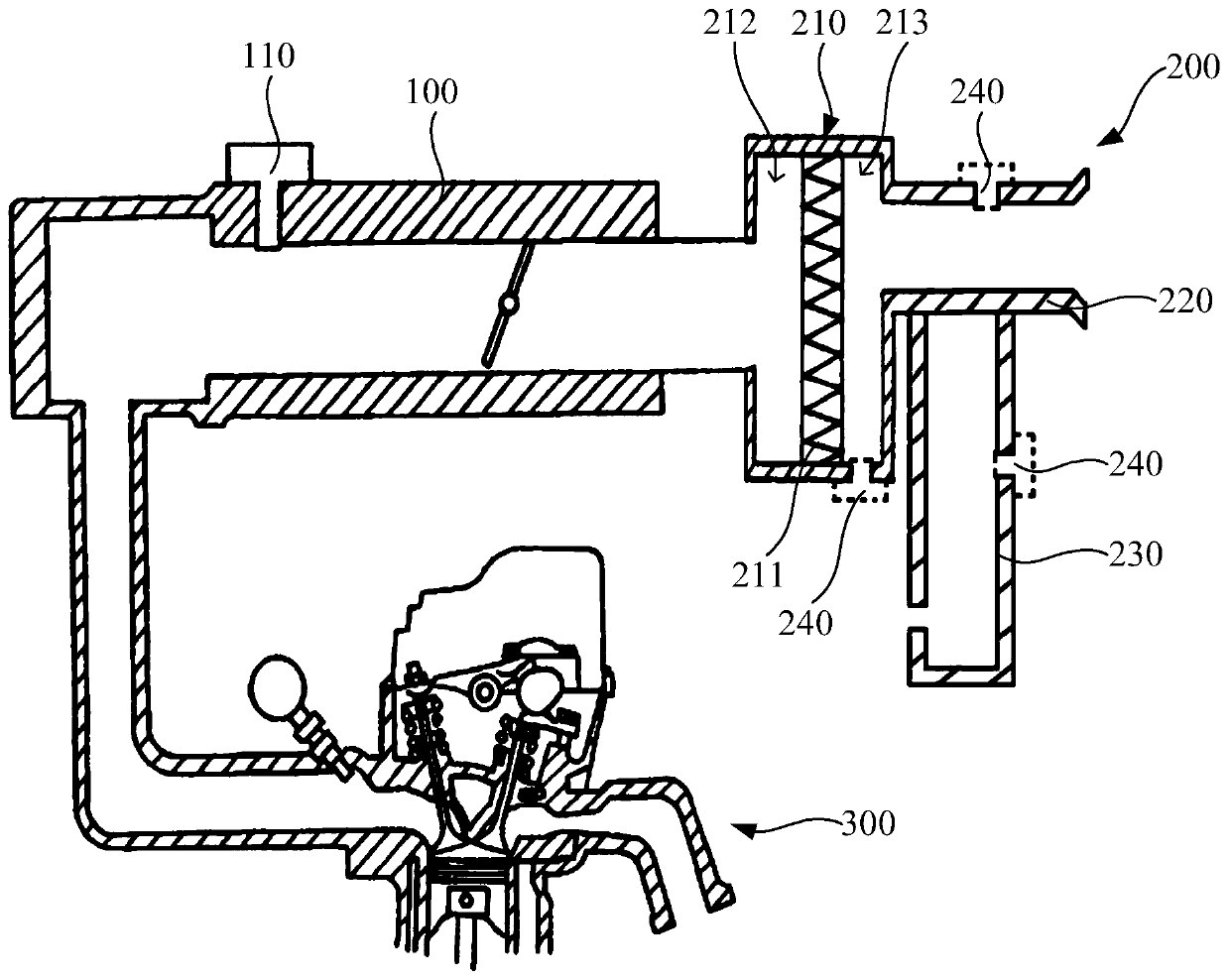 Engine and pressure testing mechanism thereof