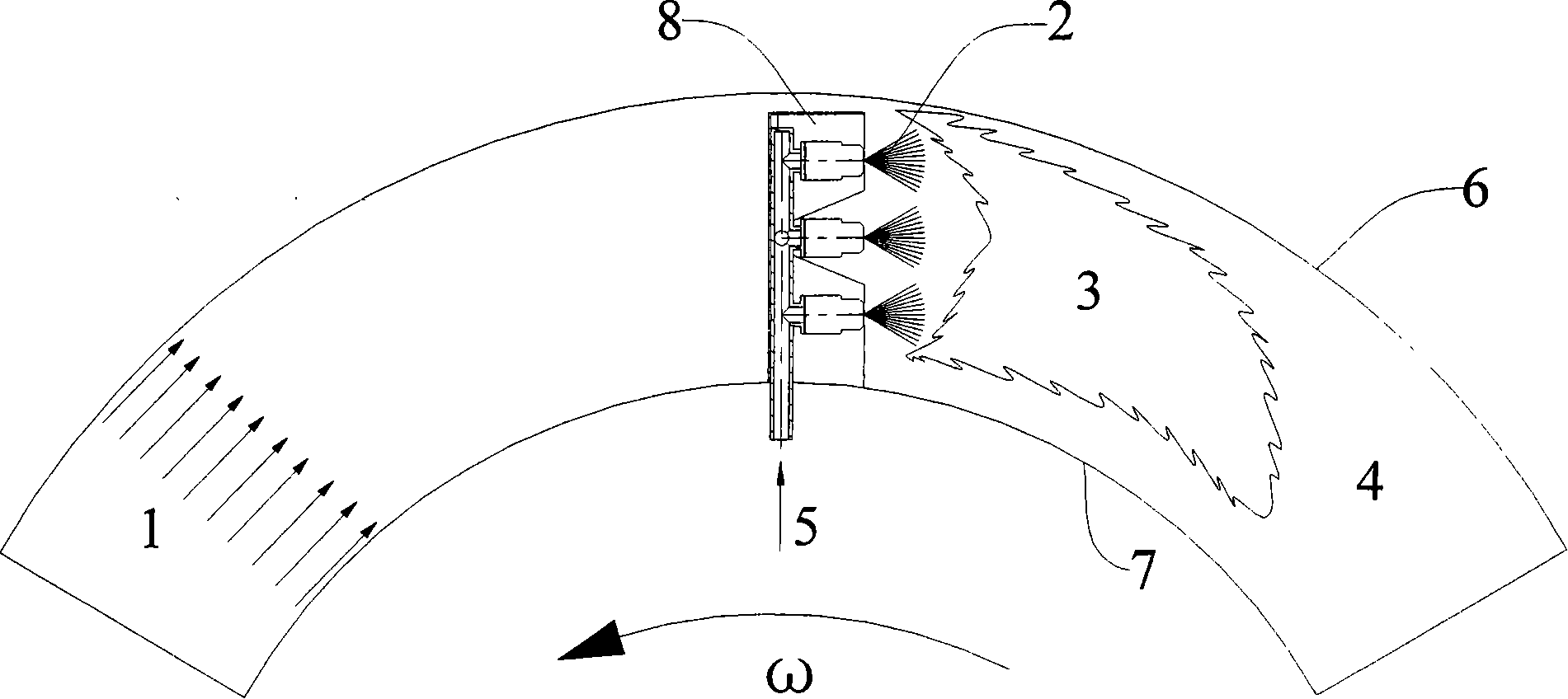 Cross flame holder for rotor engine
