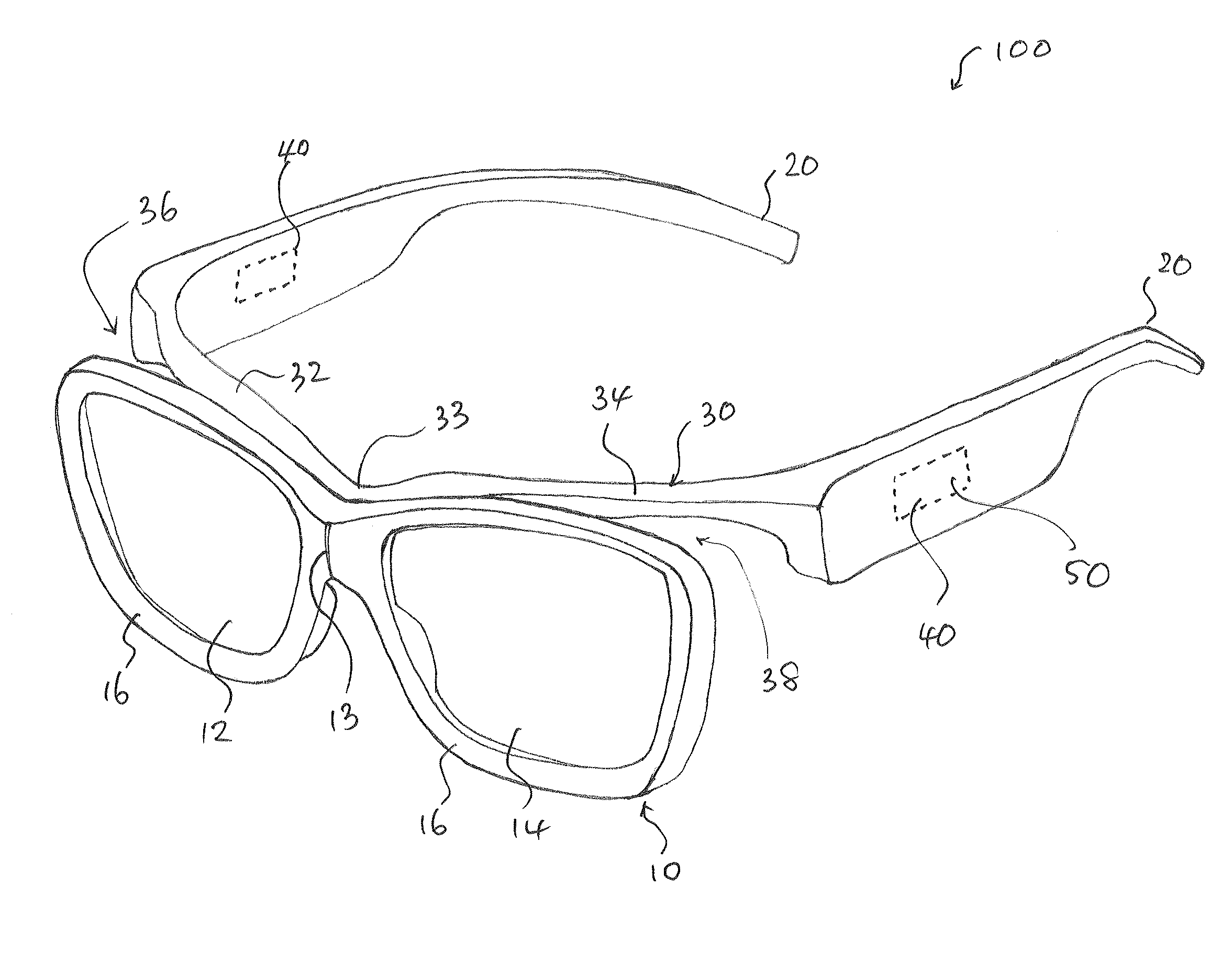 Reusable 3D Glasses Embedded with RFID and RF-EAS Tags for use at 3D Movie Theatres