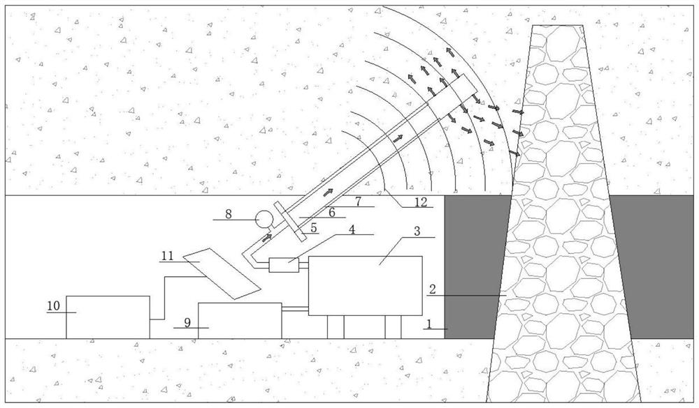 Collapse column exploration method based on pressure seepage principle and electromagnetic response characteristics