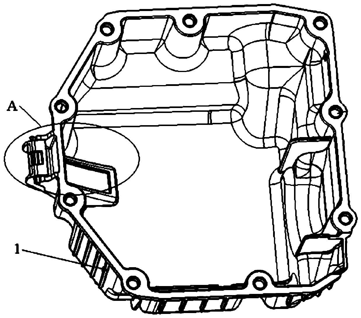 Inner oil sump with bimetallic-strip temperature control structure