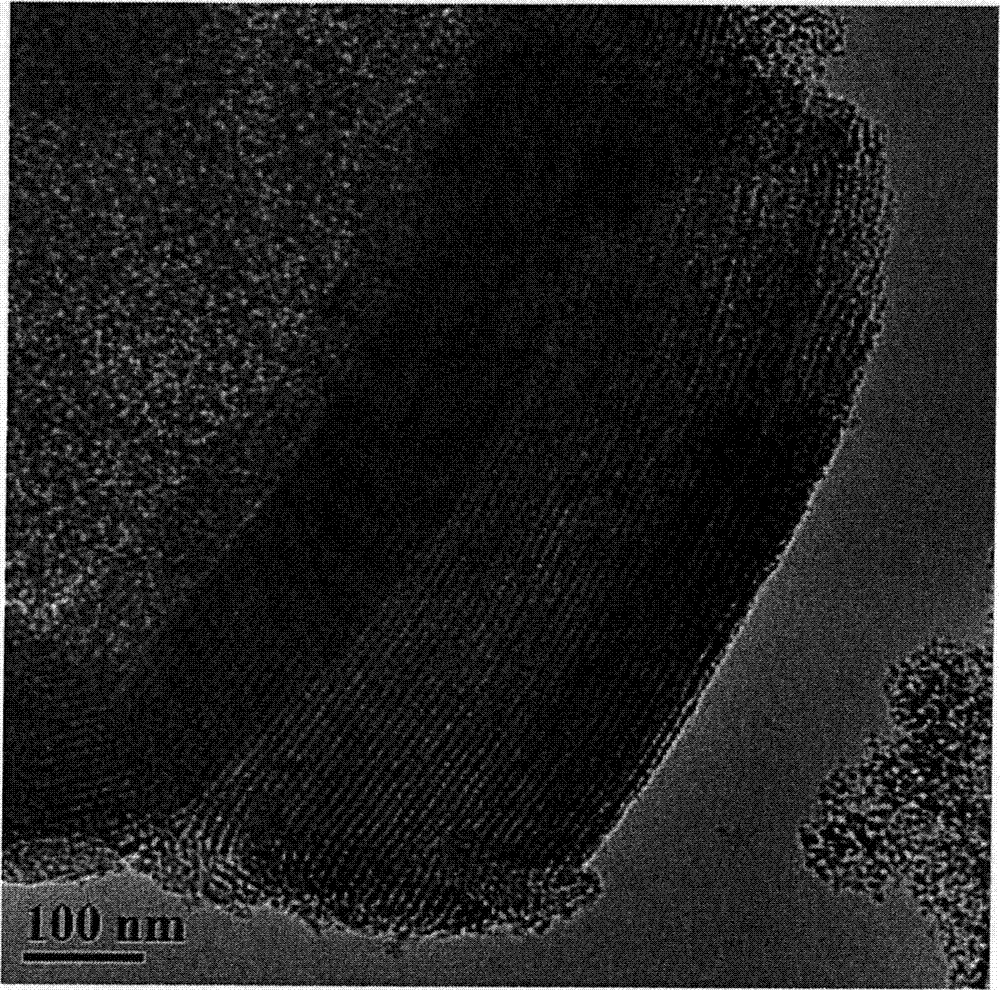 Ordered mesoporous carbon/glass composite material with optical limiting property and preparation method
