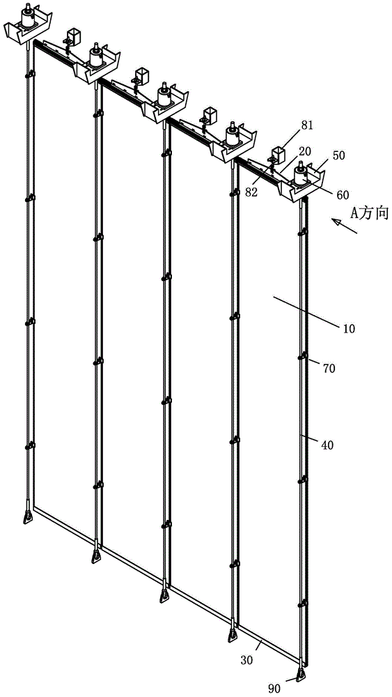 Single cable support large glass curtain wall