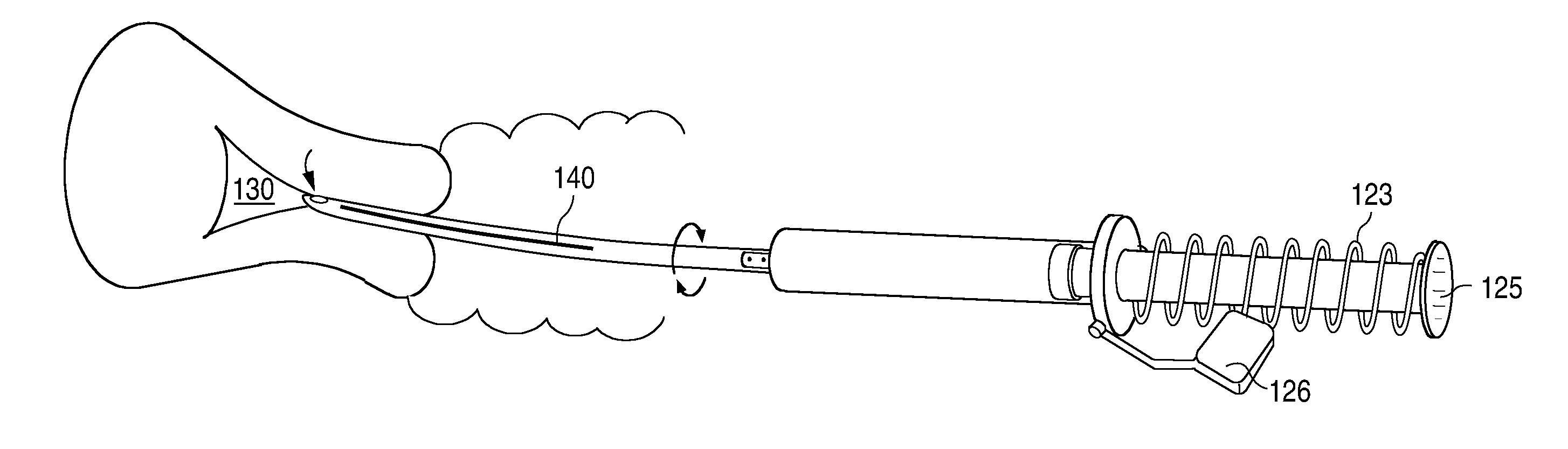 Biopsy device with automatic aspiration