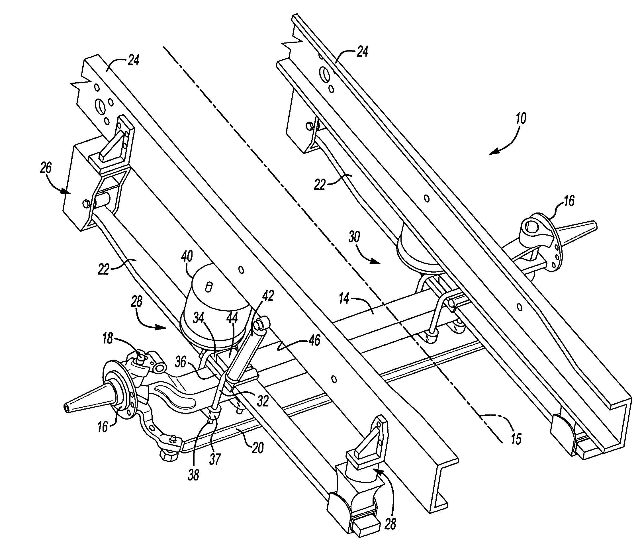 Composite leaf spring geometry with an interlocking interface