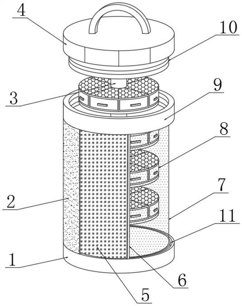 A Multilayer Temporary Storage Cartridge Based on Insect Collection