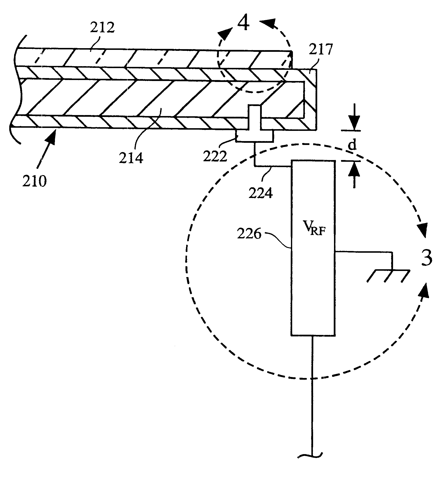 Voltage control sensor and control interface for radio frequency power regulation in a plasma reactor