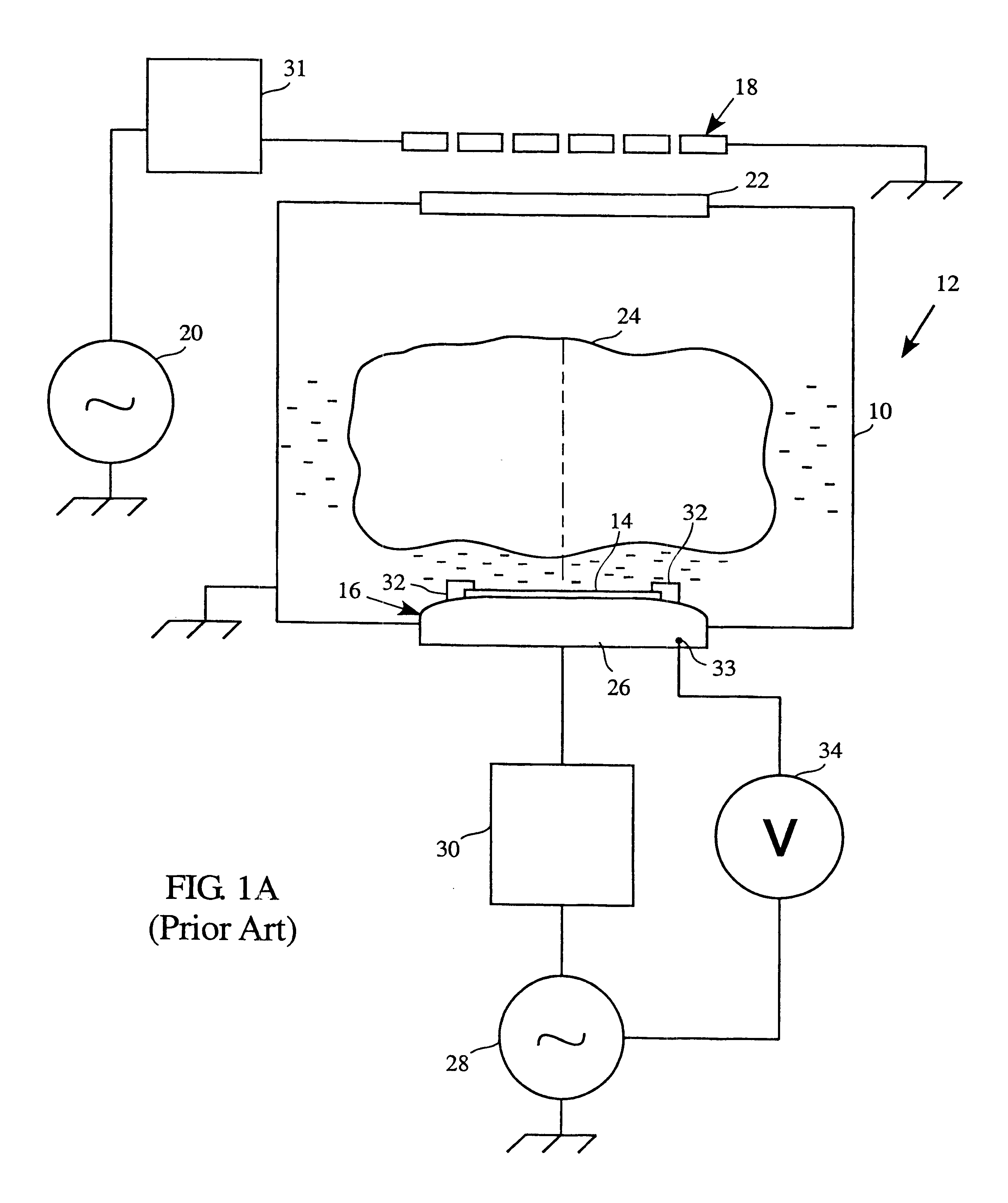 Voltage control sensor and control interface for radio frequency power regulation in a plasma reactor
