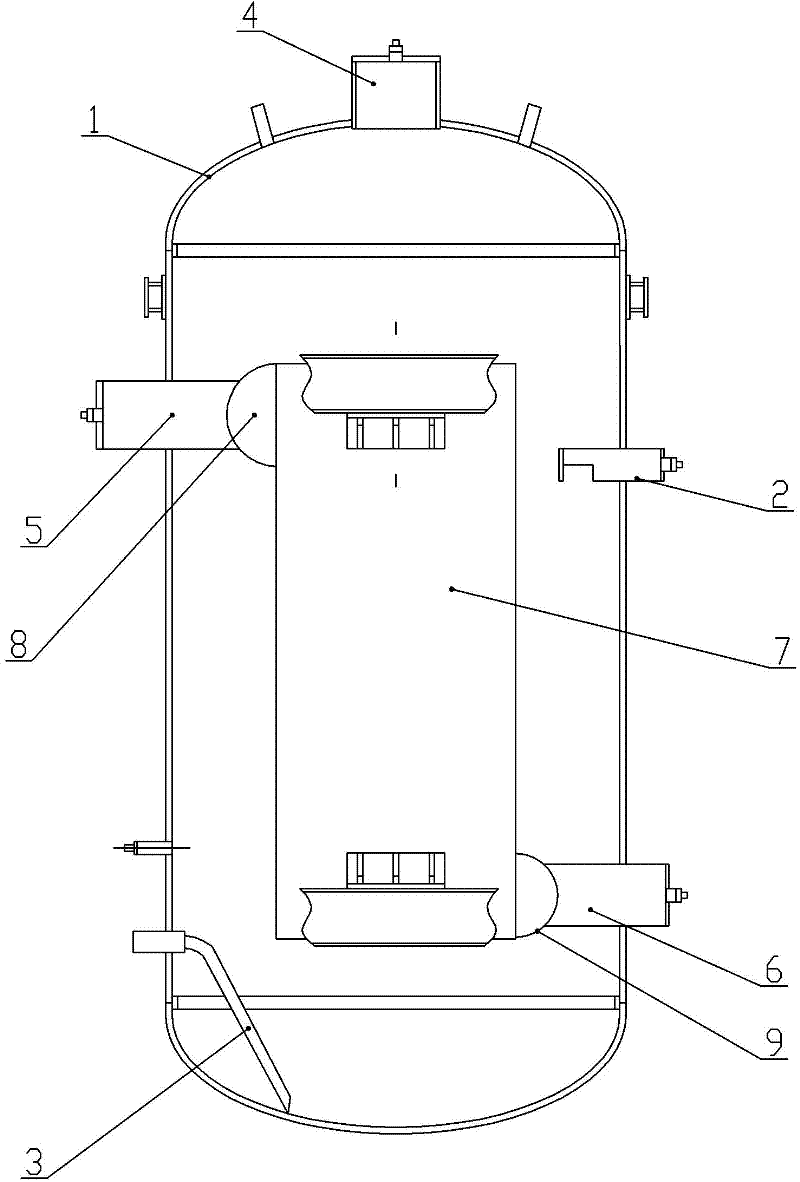 Method for transforming crude argon column condenser with non-condensable gas discharging pipe, and crude argon column condenser