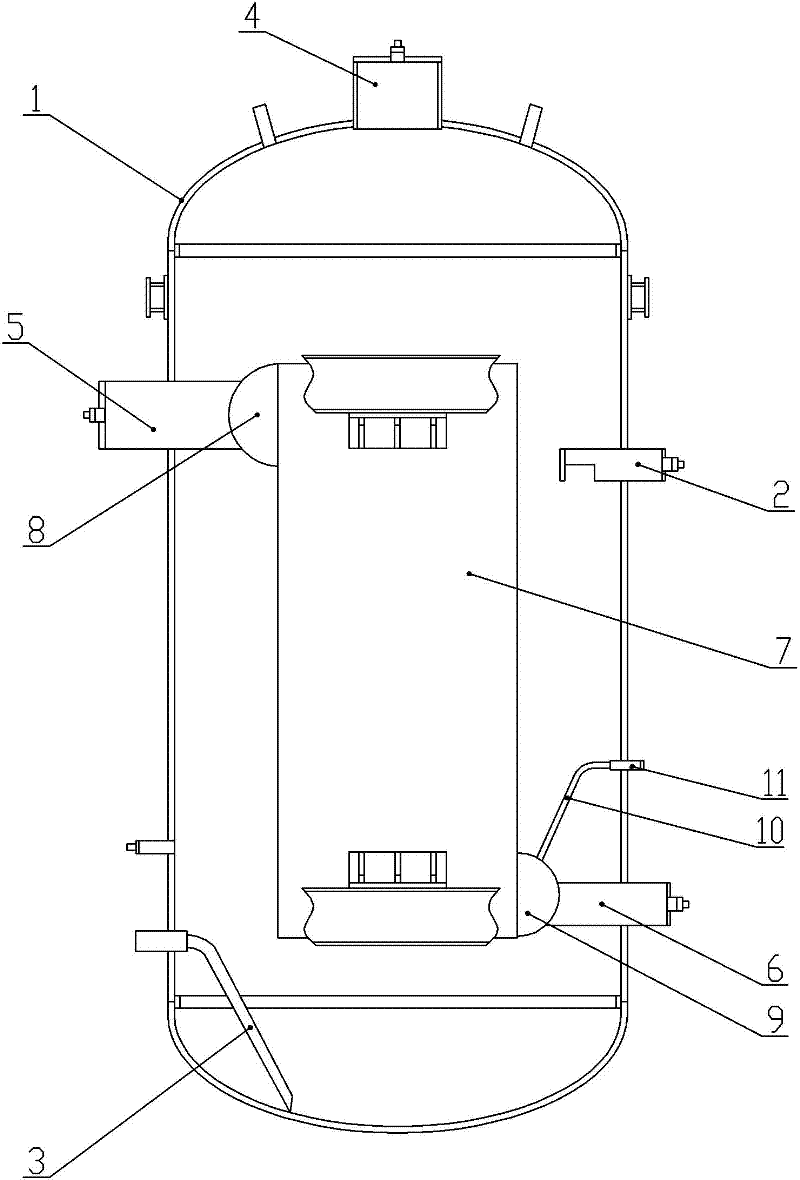 Method for transforming crude argon column condenser with non-condensable gas discharging pipe, and crude argon column condenser