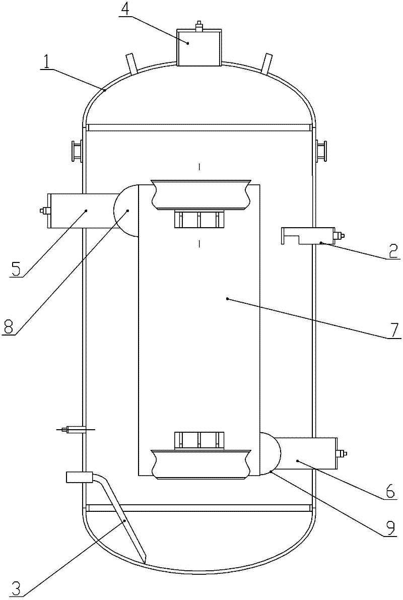 Method for transforming crude argon column condenser with non-condensable gas discharging pipe, and crude argon column condenser