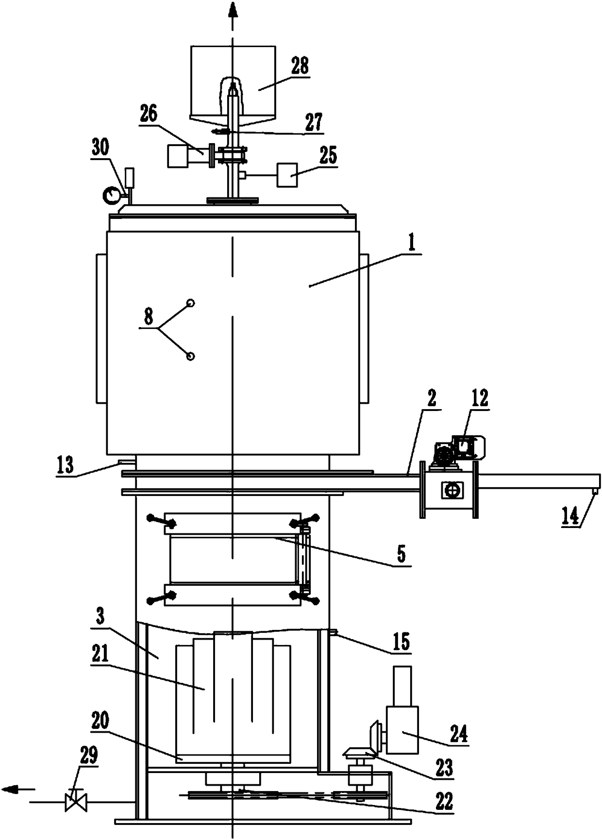 Degreasing sintering furnace for metal powder injection molding