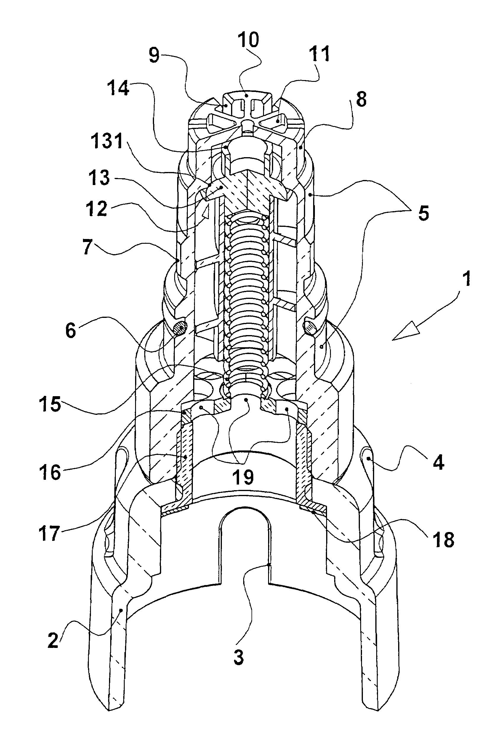 Filling system for an anesthetic evaporator
