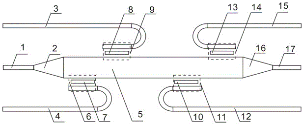 Mode add-drop multiplexing and demultiplexing device based on grating-assisting type coupler