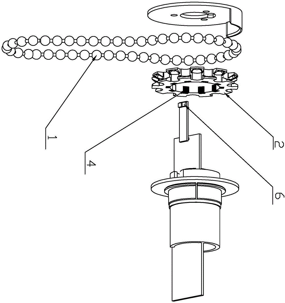 Tubular motor provided with hand-operated starter and used for curtain opening-closing system