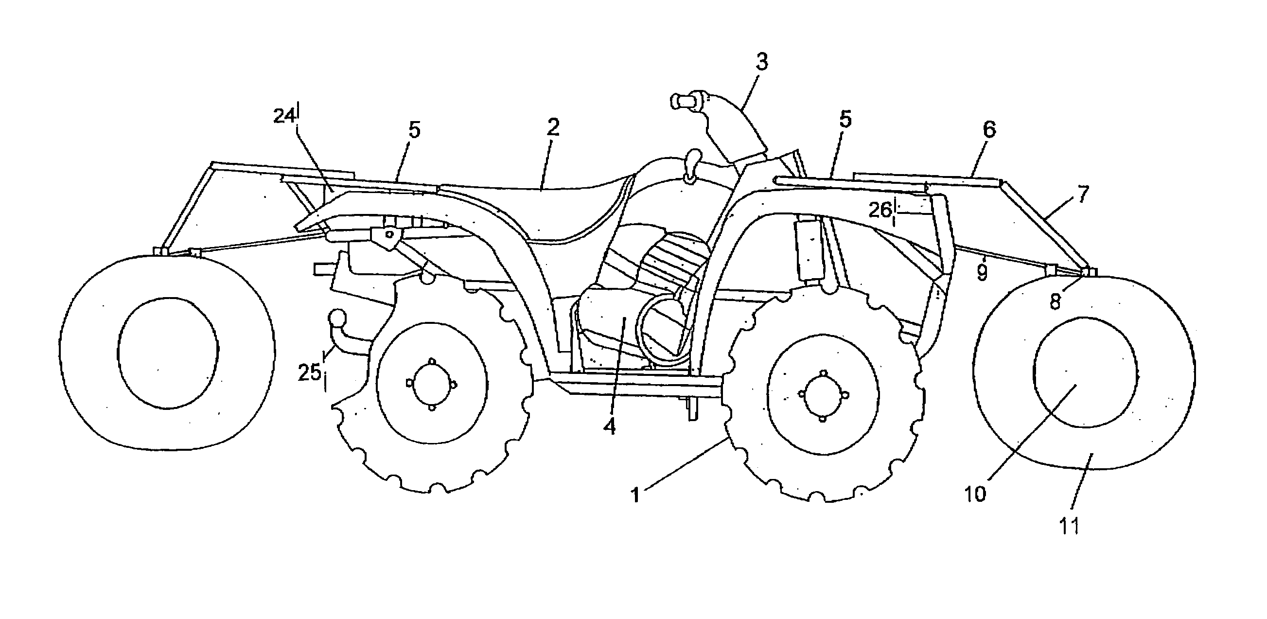 Conversion kit for all terrain vehicle