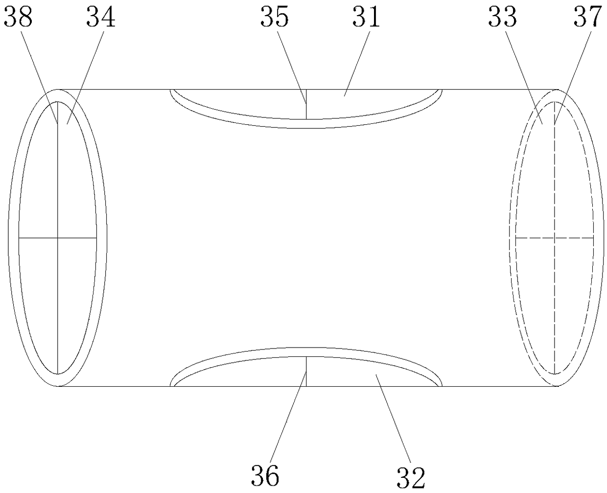 Impurity recovery structure of agricultural screening machine