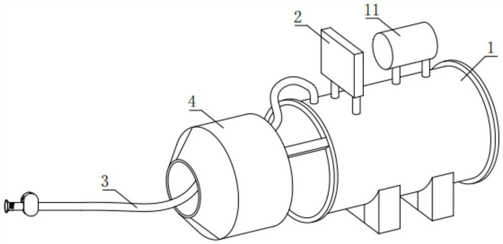 Severe pneumonia patient sputum excretion and collection device and method with sterilization effect