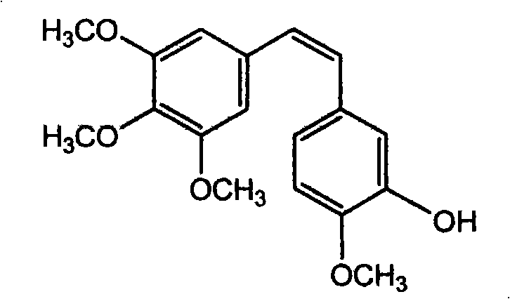 Method for preparing (Z)-3'-hydroxy-3,4,4',5-tetramethoxy diphenyl ethylene from regenerative natural plant resource