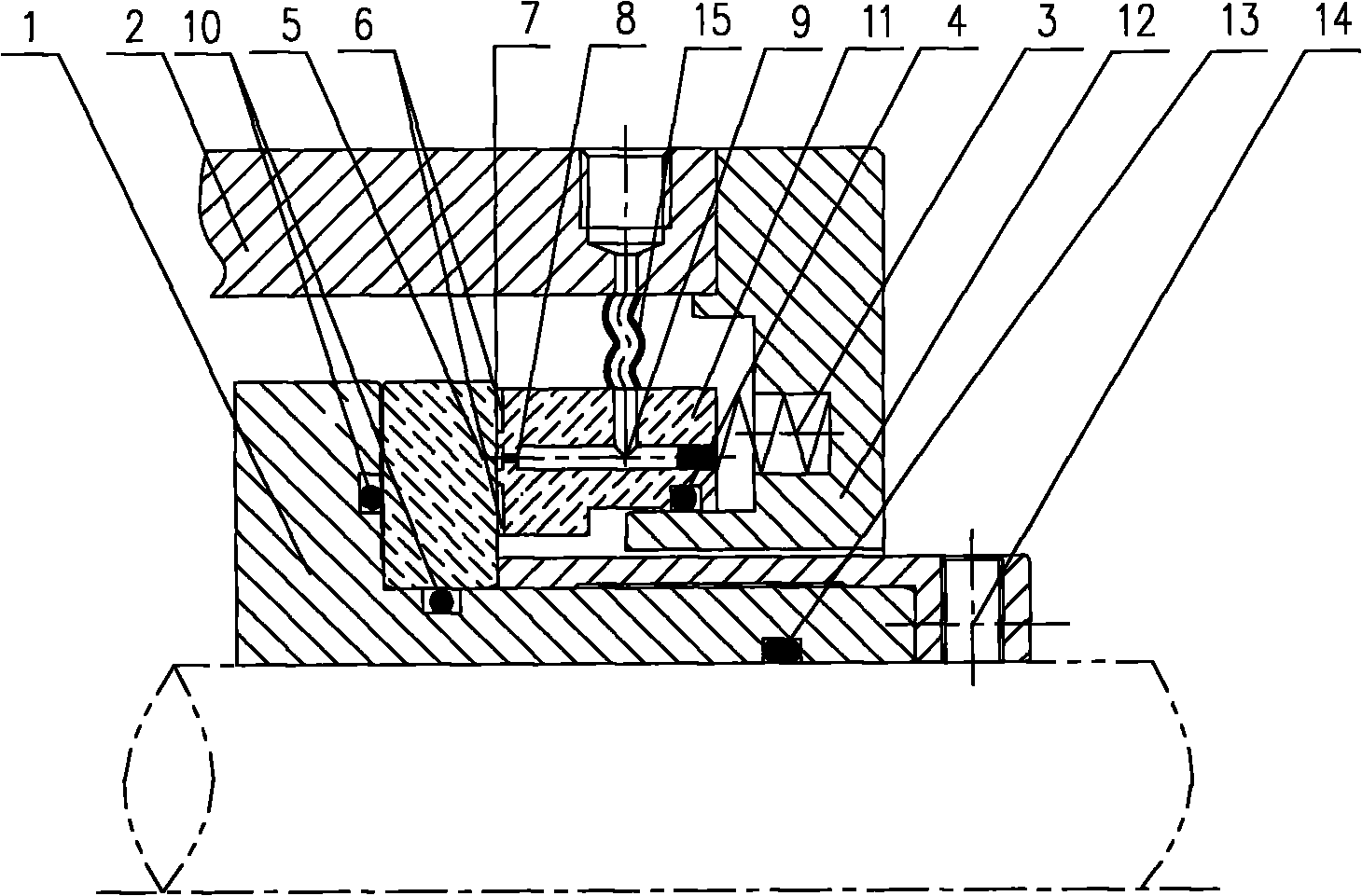 Outside pressurized type dynamic and static pressure gas lubricating and sealing device