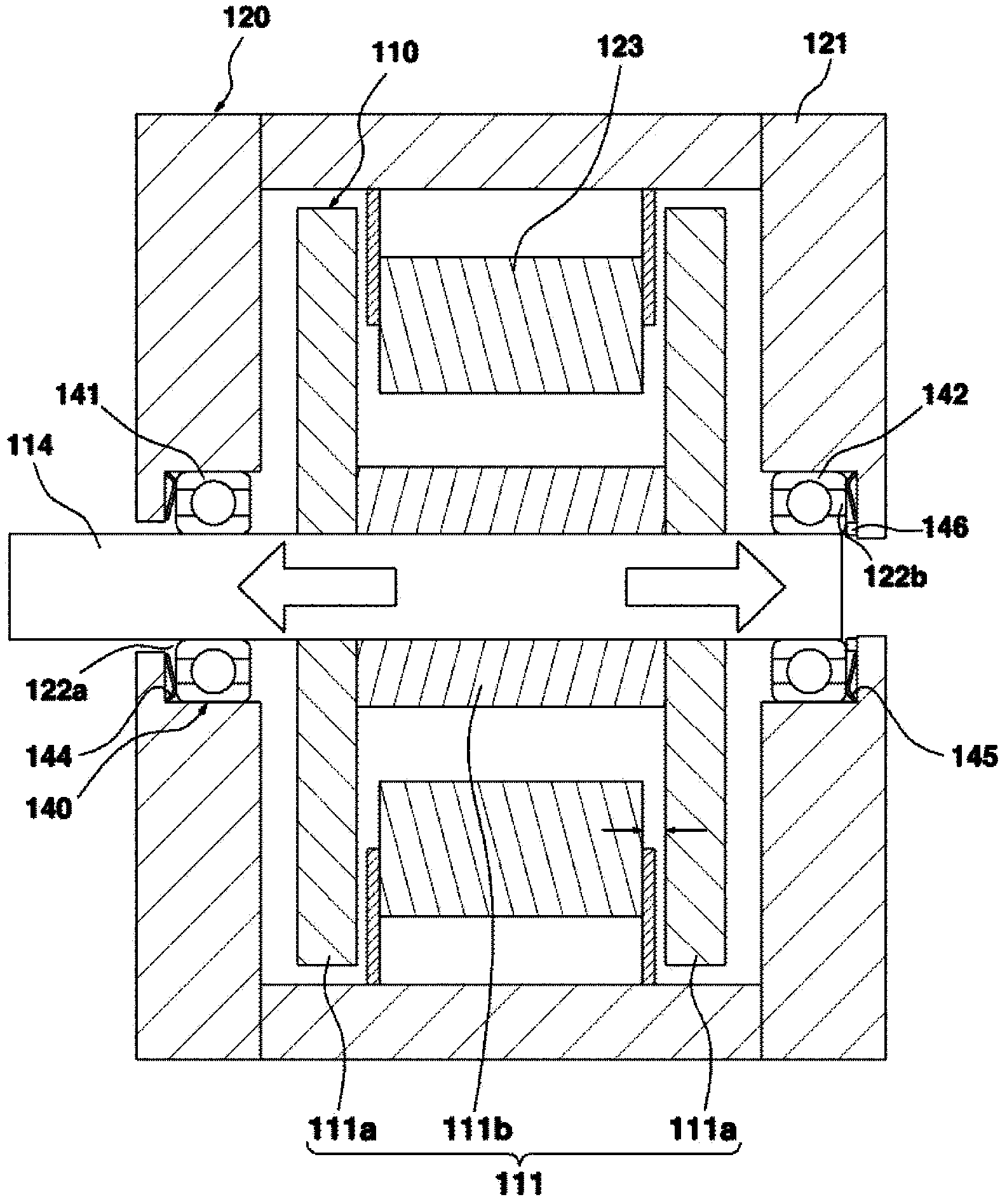 Rotor eccentricity preventing structure