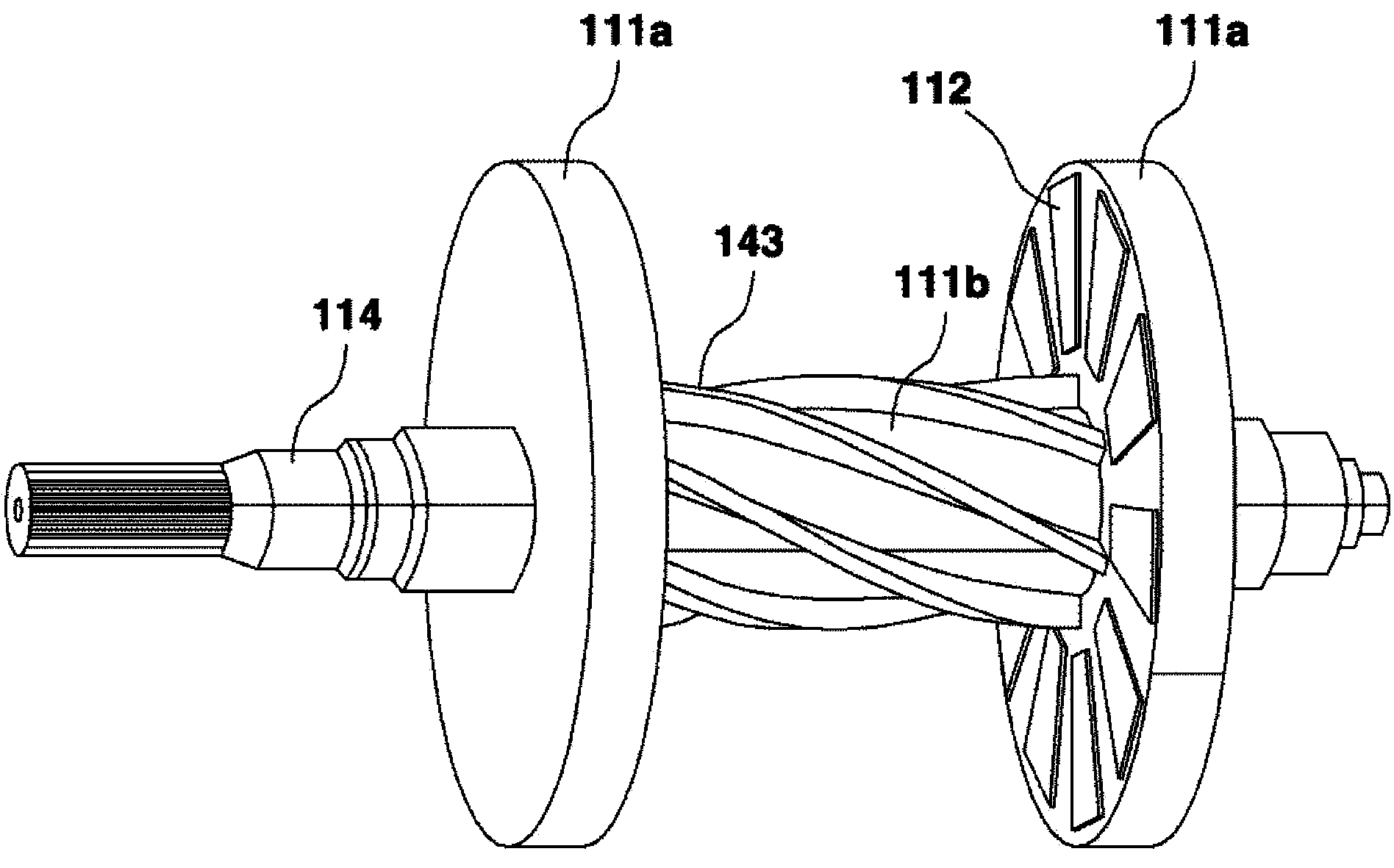 Rotor eccentricity preventing structure