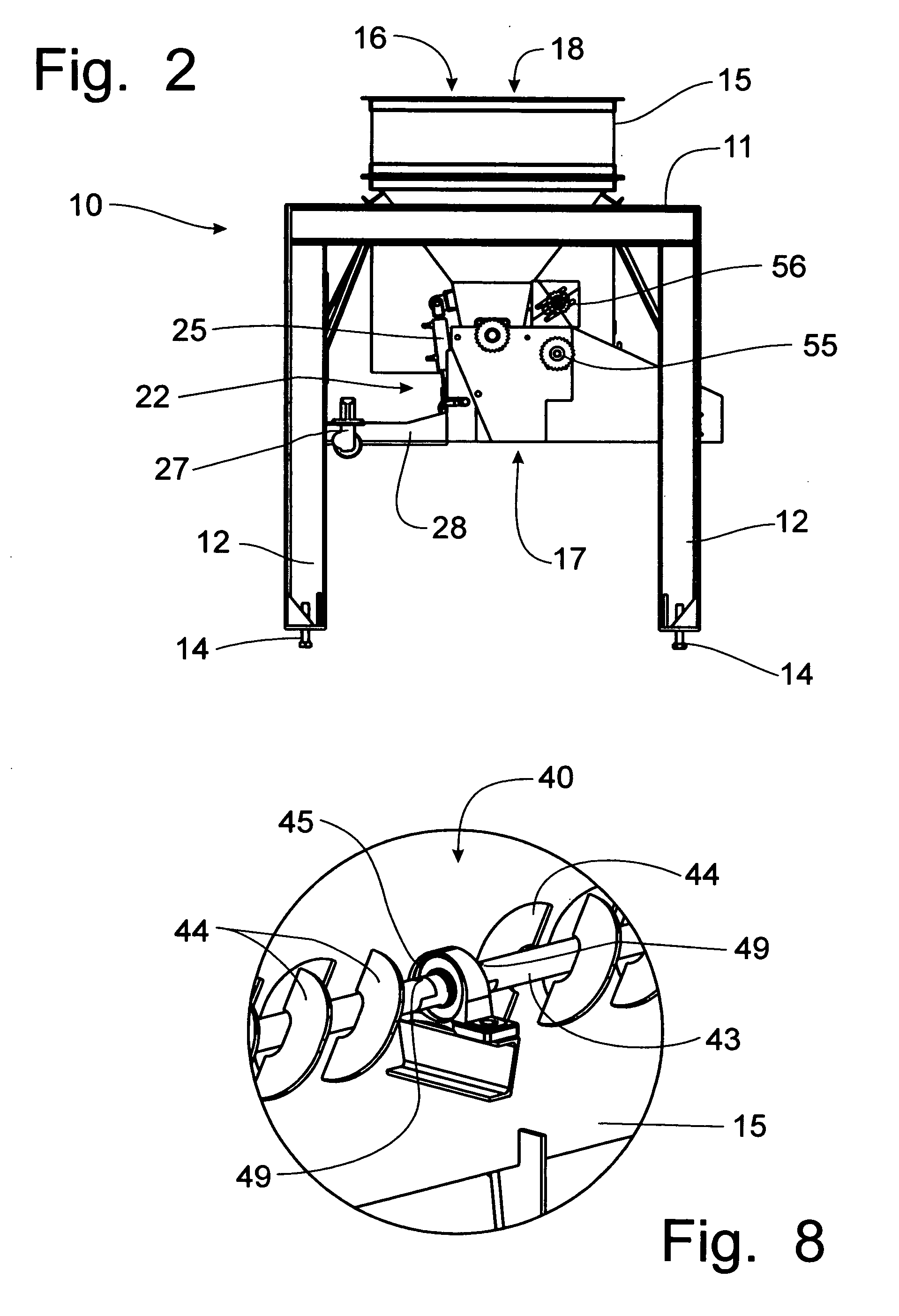 Segmented auger for a concrete dispensing apparatus