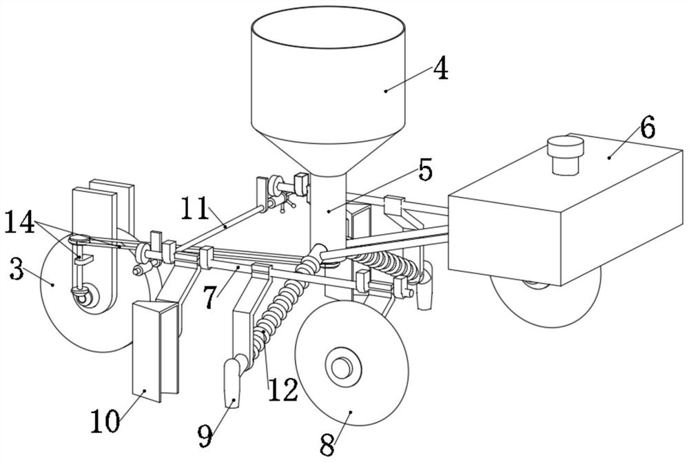 Fertilizing device for vegetable planting