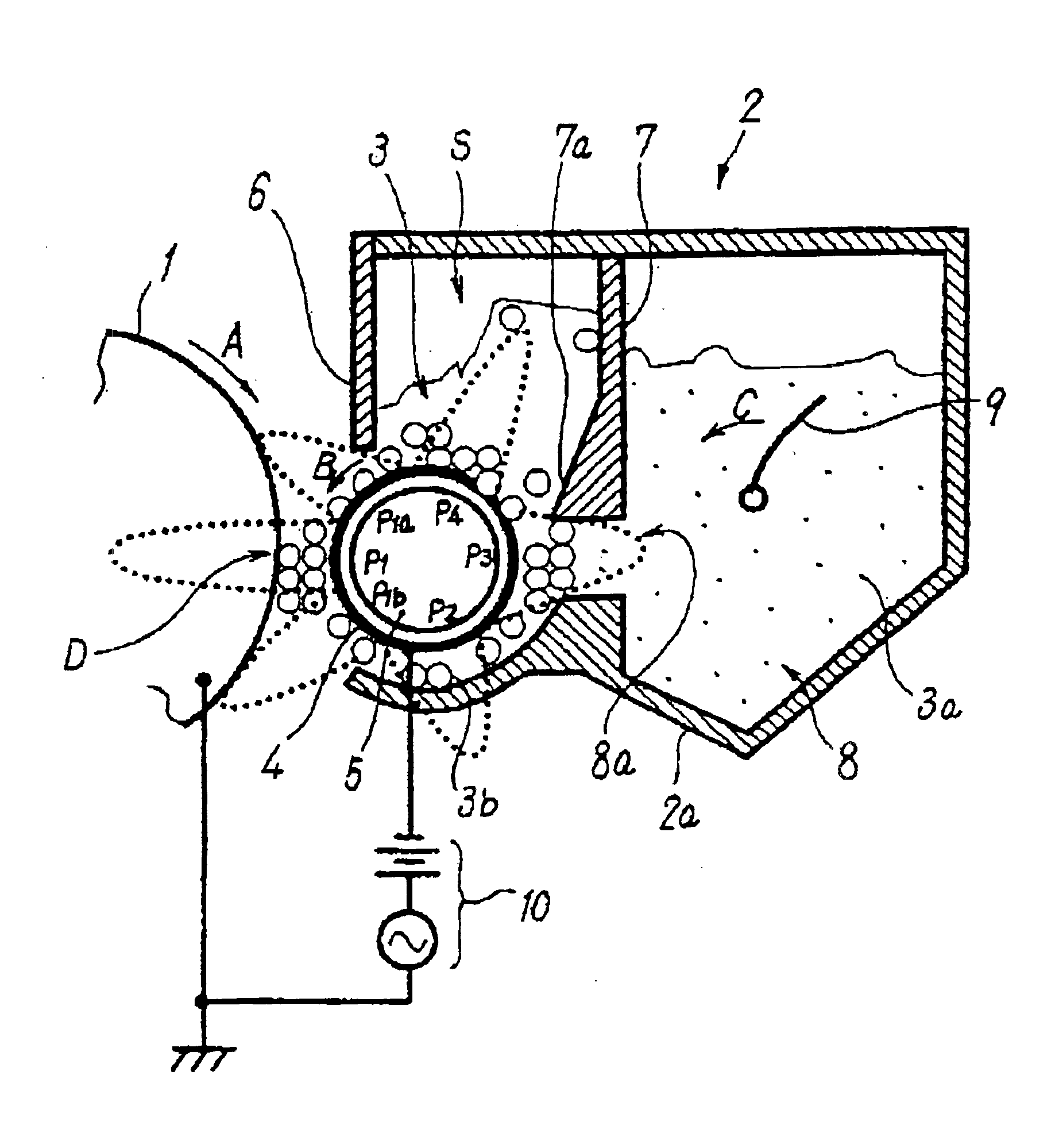Developing device using a two-ingredient type developer and image forming apparatus including the same