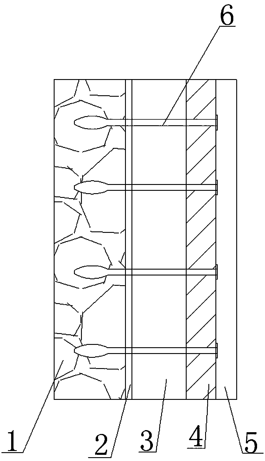 Lightweight dismantle-free heat insulation template integrated composite heat insulation system and manufacturing technology thereof
