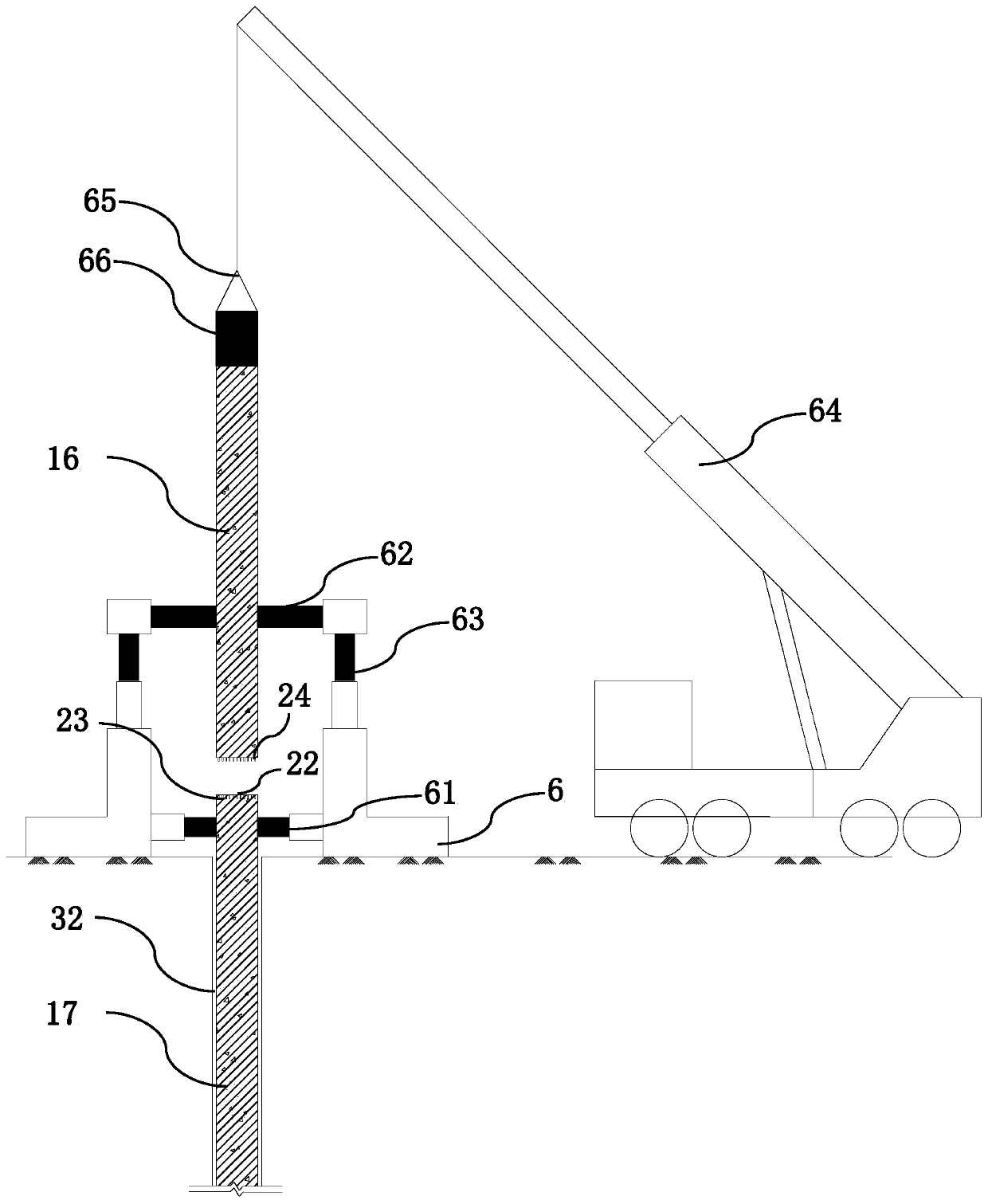 Fabricated embedded foundation pit retaining pile and pile wall integrated structure and construction method thereof