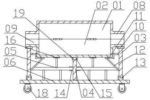 Rock wool storage conveying device