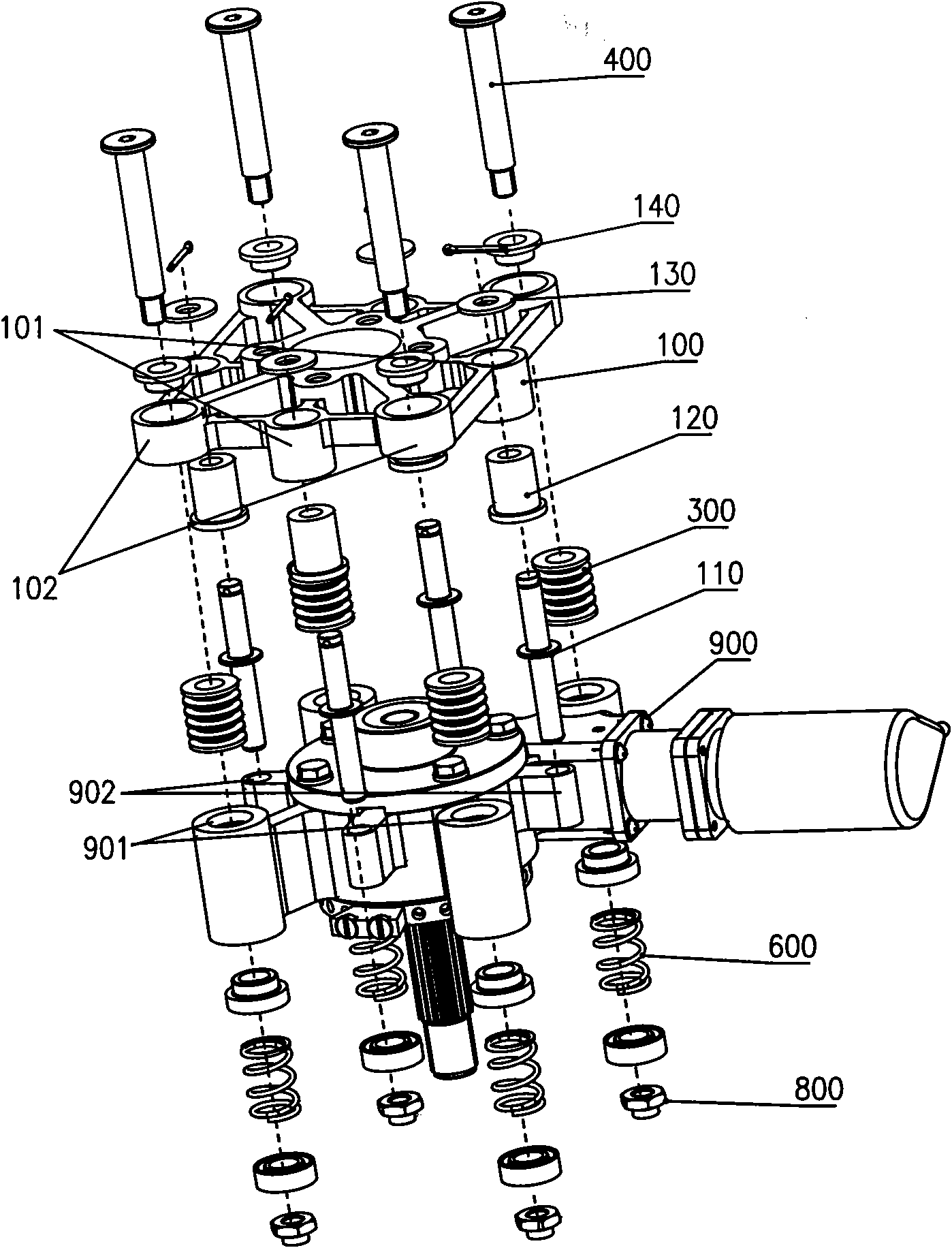 Xenon lamp vibration reduction device for helicopter