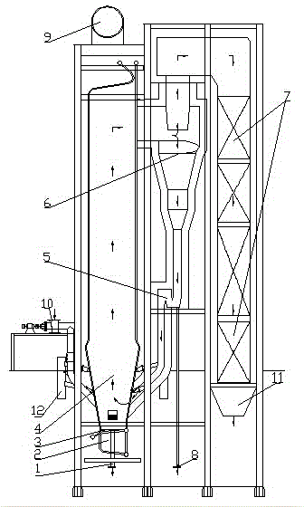 Decarburization method of coal gangue and circulating fluidized bed mineral separating boiler