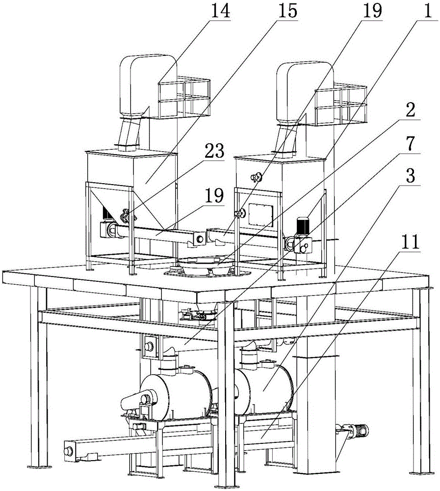 Weighing and powder mixing system for producing tubular positive plates