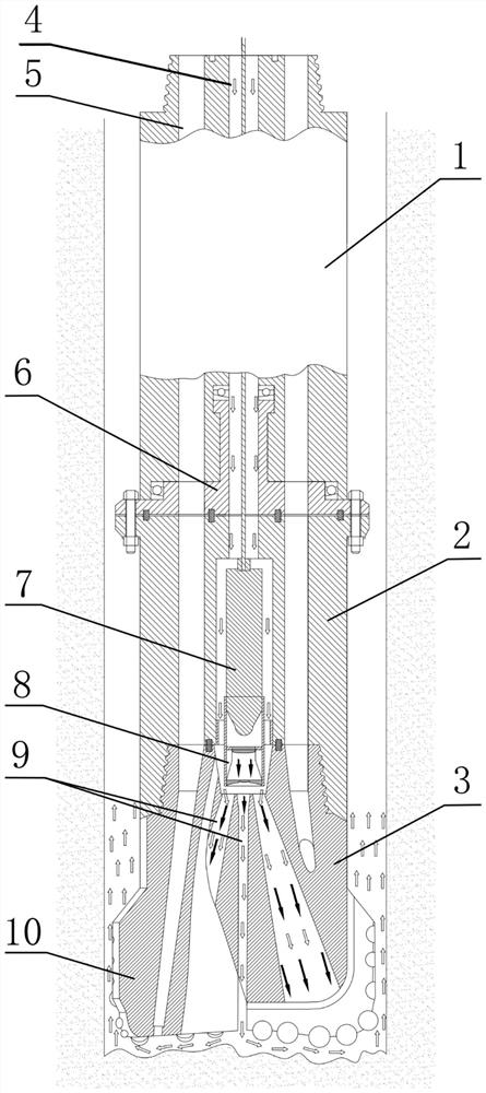 A laser-mechanical combined rock-breaking power drilling tool