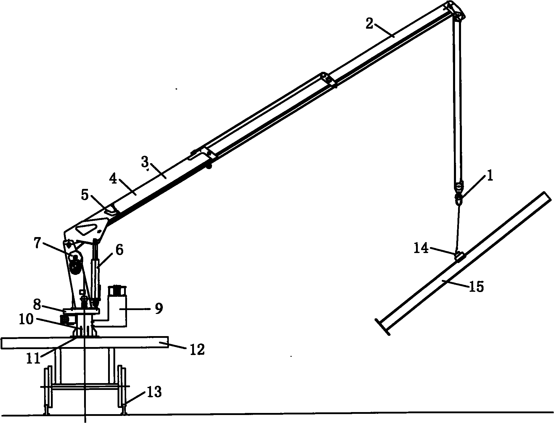 Universal crane for construction process of high-speed railway sound barrier