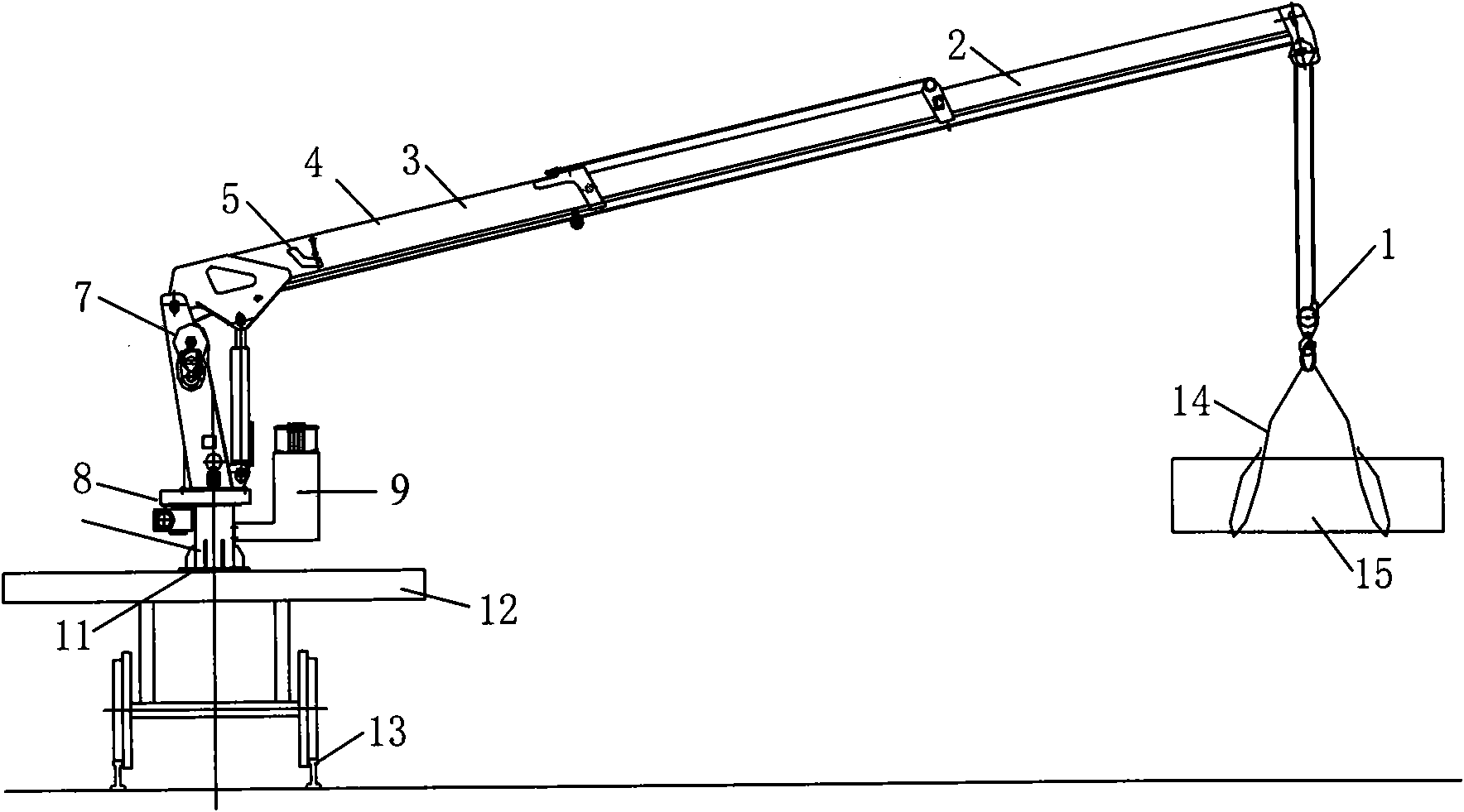 Universal crane for construction process of high-speed railway sound barrier