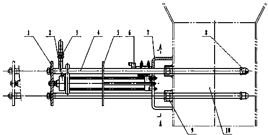 Blockage bridging removal machine for ore bin