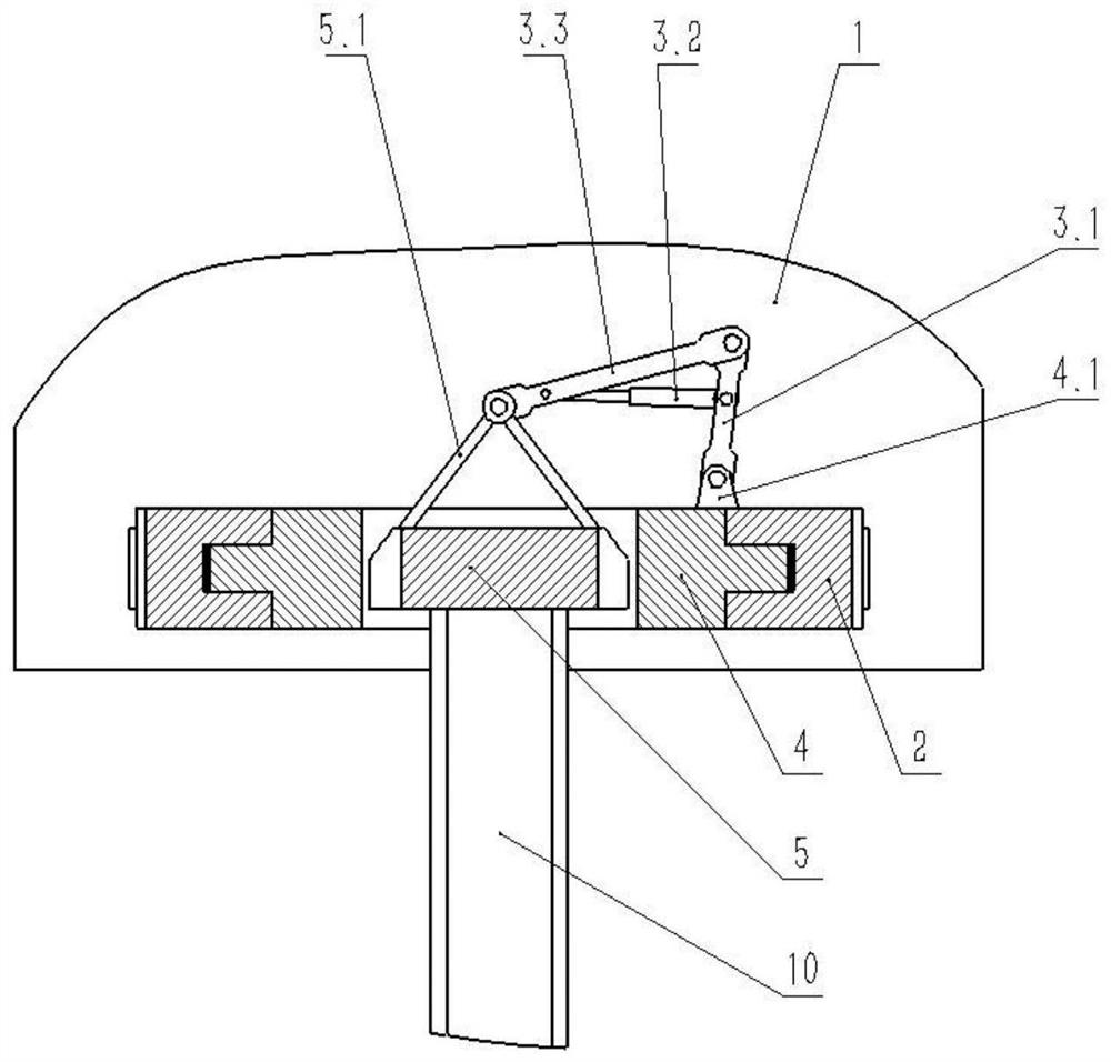 A mechanical arm device for replacing the liner of a ball mill