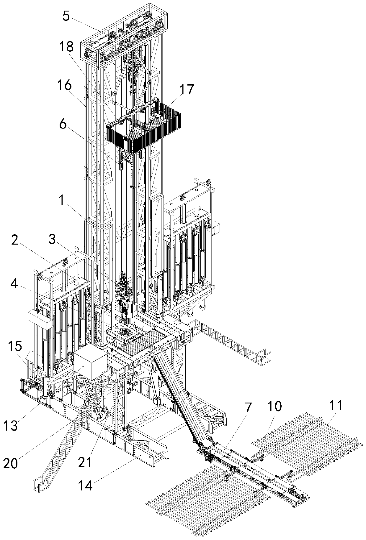 Full-hydraulic deep well drilling machine
