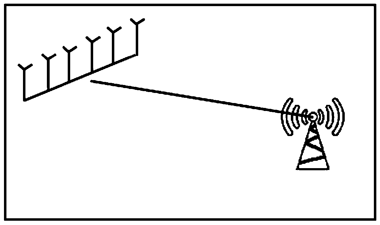 Radio wave arrival direction estimation method under condition of no direct signal